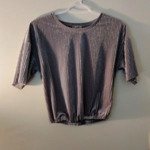 Gray crop top